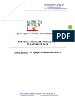 Rentrée Littéraire Du Mali 2024 Thème Général