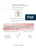 Le Multimédia Et La Classe de Fle