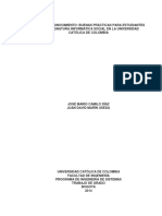 Gestor de Conocimiento Buenas Practicas para Estudiantes de La Asignatura Informatica Social en La Universidad Catolica - 1