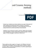 Advaned Ceramic Forming Methods