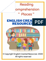 Reading Comprehension Places Copyright English Created Resources