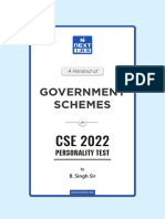 Handout - Govt Schemes - CSE 2022 Personality Test