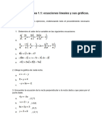 Ejercicios para Tarea 1.1 Ecuaciones Lineales y Sus Gráficas. - 252981763