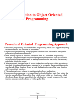 Introduction To Object Oriented Programming