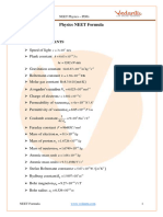 Neet Physics Formulas