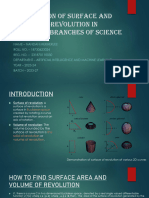 Application of Surface of Revolution in Different Branches of Science