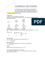 Alcohols, Phenols and Ethers: Classification