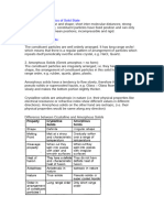 General Characteristics of Solid State