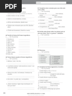 Examen Unidad 9 y 10 Clases de Español A2