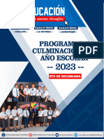 PROGRAMA DE CULMINACION 2023 - 5° Sec