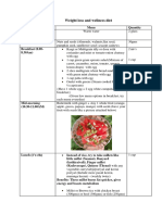 Diet Chart - 1200 Kcal