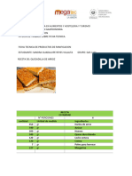 Ficha Tecnica de Productos de Panificacion