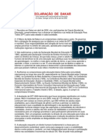 Declaração de Dakar - Unesco