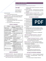 Week 1 - Psychological Testing and Assessment