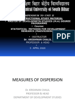 Measures of Dispersion