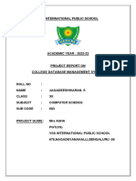 Project Report On College Management System-2