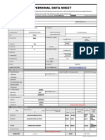 CS Form No. 212 Personal Data Sheet Revised