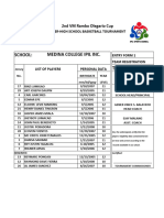 2nd VM Rambo Olegario Cup Entry Forms