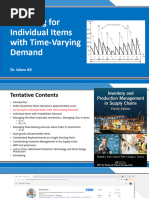 03 - Lot Sizing For Individual Items With Time-Varying Demand