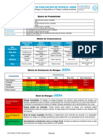 Matriz de Evaluación de Riesgos JSERA 2019