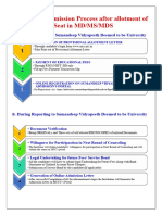 Stages of Admission Process After Allotment of Seat in MD MS MDS