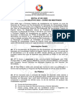 Edital Processo Seletivo Mestrado Ppge-Ufes-Final Educacao