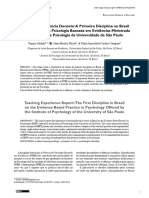 Relato de Experiência Docente - A Primeira Disciplina No Brasil Sobre A Prática Da Psicologia Baseada em Evidências Ministrada No Instituto de Psicologia Da Universidade de São Paulo