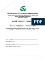 3rd Year Degree Field Supervisor's Assessment Form 2024