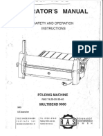 RAS Multibend 9000 Folding Machine Safety & Operation Instructions