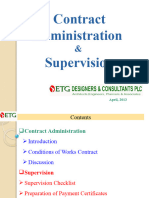 Contract Administration and Supervision