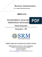 Investment Analysis and Portfolio Management