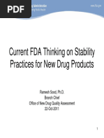 FDA Stability Practices For IND