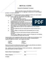 Dental Clinic: Consent For Endodontic Treatment