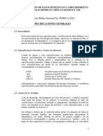 Especificaciones Generales