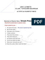 ACTIVE & PASSIVE VOICE Worksheet