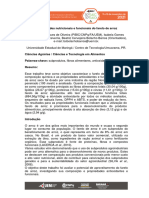 Propriedades Funcionais e Nutricionais Do Farelo de Arroz