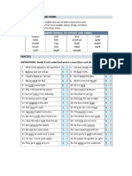 Nouns and Verbs Exercise