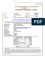 Nizam College Allotment Letter