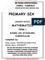 The Pearl p.6 Term 1 Mathematics Lesson Notes 2024 (New Version)