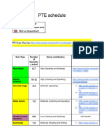 PTE Schedule