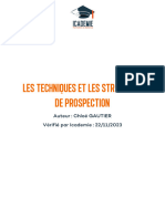 Les Techniques Et Les Strategies de Prospection