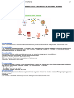 N°1 - Les Différents Niveaux D'organisation Du Corps Humain
