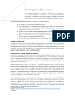 Periodos Críticos y Periodos Sensibles en El Desarrollo