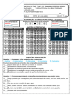 Prova Rec Final Portugues - 8º Ano RPB