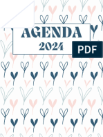 Planner 2024 Ilustrado Verde Rosa