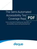 Semi Automated Accessibility Testing Coverage Report