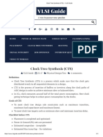 Clock Tree Synthesis (CTS) - VLSI Guide