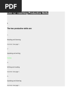 Unit 12 - Teaching Productive Skills TESOL Answers ITTT