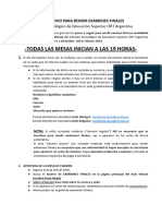 Instructivo para Rendir Exámenes Finales Diciembre 2023