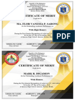 Certificate of Merit